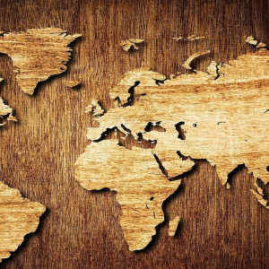 Tablou Wooden World Map, 60 x 90 cm - Img 3