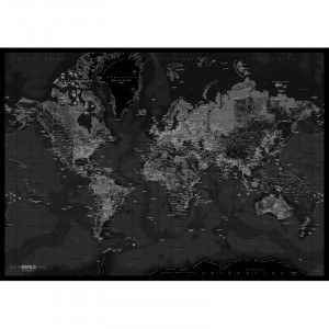 Tablou World Map, 70 x 100 cm