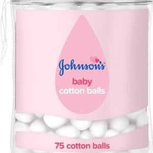 Tampoane din bumbac pentru bebelusi Johnson's Baby, alb, 75 bucati