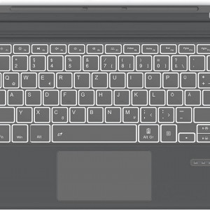 Tastatura magnetica Earto, touchpad inteligent, Bluetooth 5.1, gri, 7 culori iluminare, Surface Pro 7+/7/6/5/4/3 - Img 1