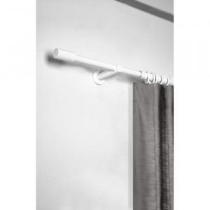 Tija cortină extensibil Rillcube, metal, alb, 120 x 210 cm - Img 3