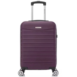 Troler cabina avion, Model Line, 4 roti duble cu rotatie 360°, maner telescopic, cifru, 55 x 36 x 20 cm, ABS, mov, Resigilat, Grad A