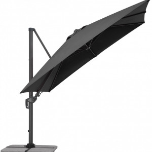 Umbrela de soare Rhodos Twist, antracit, 300 x 300 cm - Img 7