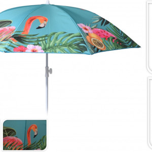 Umbrela pentru plaja Tropical Karll, 160x200 cm, multicolor