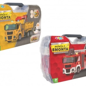 Valiza camion de construit Globo cu accesorii