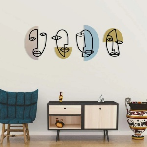 Wallity decor de perete metal/lemn, 159x58 cm, metal 1.20mm + lemn 3mm, multicolor - Verificat A · Re-Bloom - Img 2