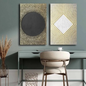 Wallity set 2 tablouri decorative canvas, 2x45x70 cm, panza 100% 2.8mm, rama lemn pin 100%, multicolor - Verificat A · Re-Bloom