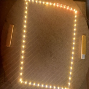 Wallxpert aplica LED decorativa Ø45 cm, baza MDF 2.7mm, 60 LED/m, 350 lm, 3400K, 16.8W, durata 50000h, galben - Verificat B · Re-Bloom - Img 8