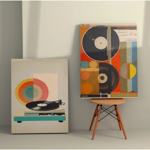 Wallxpert set 2 tablouri decorative canvas 70x100 cm, panza 100%, rama lemn 100%, dimensiune totala 150x100 cm, multicolor - Verificat A · Re-Bloom - Img 3
