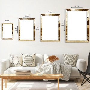 Wallxpert set 3 tablouri decorative MDF/plexiglas, 40x60 cm, MDF 3mm, cadru plexiglas 100%, multicolor - Verificat A · Re-Bloom - Img 3