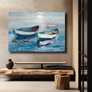 Wallxpert tablou decorativ canvas 70x100 cm, panza 100% grosime 2.8mm, rama lemn pin 100%, multicolor - Verificat A · Re-Bloom