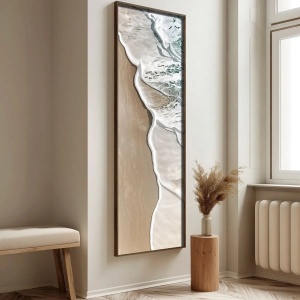Wallxpert tablou decorativ inramat, 40x120 cm, MDF 3mm, imprimare UV, cadru lemn pin 3.5mm, format panoramic, multicolor - Verificat A · Re-Bloom - Img 5