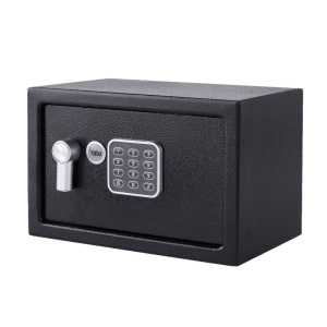 Yale YEC/200/DB2 seif mediu cu alarma 130dB, tastatura electronica PIN 3-8 cifre, 200x310x200mm, 8.6L, 3.6kg, anti-soc, interior mochetat, montare podea/perete, negru - Verificat A · Re-Bloom
