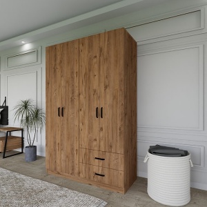 Yaman dressing 120x45x180 cm, PAL 100% melaminat 18mm, maro - Verificat A · Re-Bloom - Img 5
