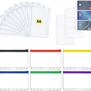 Accesorii si etichete pentru planificator de buget COPSD, PVC/hartie/plastic, multicolor, 10,5 x 14,8 cm - Img 1