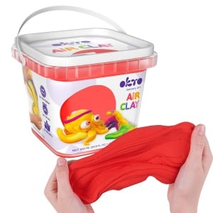 Air Clay pentru modelaj, 200g, Okto - Rosu - Img 1