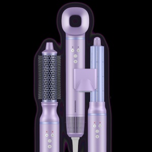 Aparat de coafat Heinner HAS-H13BLDC-V4, Putere 1300W, Multifunctional 4 in 1, Motor BLDC, 3 trepte de putere, 4 setari de temperatura, Tehnologie Heat Balance, Violet - Img 4
