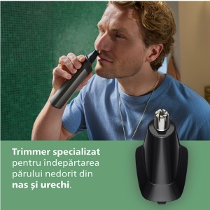 Aparat de tuns barba & parul de pe cap si corp 13in1 Philips Multigroom All in One MG7925/15, autonomie 120 min, 26 setari de lungime: 0,5-20 mm All-in-One, 3 capete trimmer specializate (detalii, nas, corp), husa, 100% waterproof, Resigilat, Grad A - Img 8