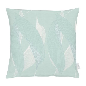 Apelt husa perna patrata 46x46 cm, 75% poliester 25% viscoza, spalare delicata, verde/alb - Verificat A · Re-Bloom
