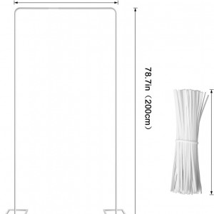 Arcada de gradina Hotop, alb, metal, 200 x 100 cm - Img 6