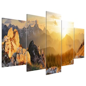 Artgeist tablou decorativ 5 piese 100x50 cm, materiale lemn si textile, multicolor - Verificat A · Re-Bloom