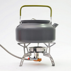 Arzator cu gaz pentru camping Besudo, otel inoxidabil, argintiu/portocaliu, 155 x 80 mm - Img 4