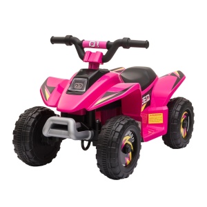 ATV electric pentru copii, PP/metal, 72x40x45.5 cm, baterie 6V 4.5Ah, viteza 2.8-4.6km/h, roti Φ19.5cm, capacitate 20kg, certificat EN71/EN62115, varsta 18-36 luni, design off-road, roz - Verificat A · Re-Bloom