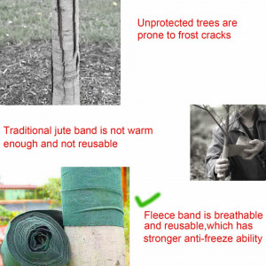 Banda de protectie a copacilor pe timp de iarna LXGKREL, pasla, verde, 20 m x 12 cm - Img 5