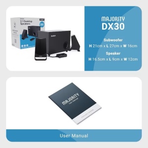 Boxe PC active cu Subwoofer, Majority, Bluetooth, stereo, 2.1, DX30, 80 W, Resigilat, Grad A - Img 6