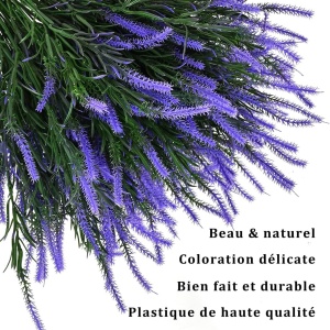 Cumpara Buchet de lavanda Jewlri, plastic, verde/violet, 10 fire, 40 cm de la Chilipirul-zilei în rate, cu cardul sau plata la livrare!