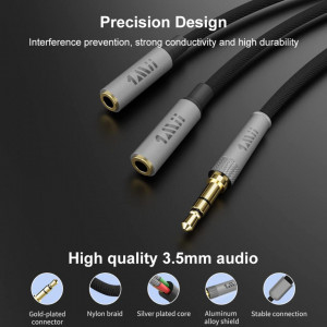 Cablu de extensie 3,5 mm pentru laptop/tableta 1mii, negru, 26 cm - Img 4