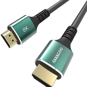 Cablu HDMI 2,2 AKKKGOO, 8K, negru/verde, 1 m