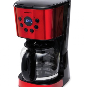 Cafetiera digitala Heinner HCM-1500RDIX, Putere 900W, Capacitate 1.5L, Timer, Display Led, Rosu/Negru - Img 3