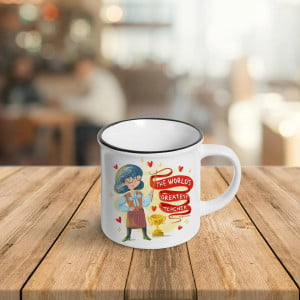 Cana cadou pentru profesor Mug Lover, ceramica, multicolor, 300 ml, 8.5 x 8.5 cm - Img 2