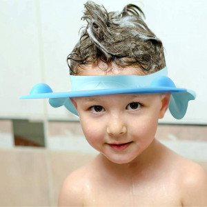 Capac de protectie pentru baie la copii ZERHOK, albastru, silicon, 30 x 26 cm - Img 4