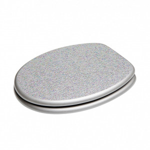 Capac de toaleta Crystal, argintiu, 47 x 37 cm - Img 1