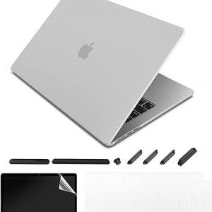 Carcasa de protectie pentru MacBook Air TeDaWen, plastic, transparent, 13.6 inchi
