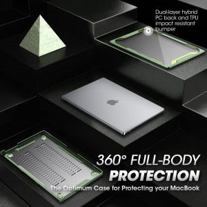 Carcasa de protectie pentru MacBook Pro 14 inch SUPCASE, poliuretan termoplastic, verde - Img 5