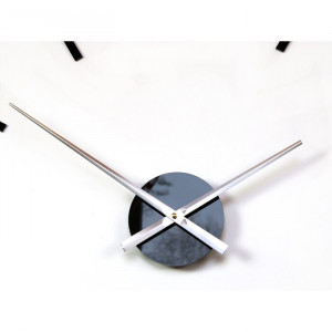 Ceas de perete Carlo XXL, sticla, negru, 75 x 75 x 3 cm - Img 2