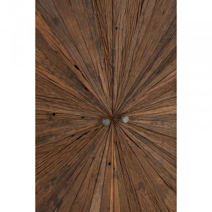Comoda inalta Iggy, lemn masiv de brad/metal, maro inchis/negru/argintiu, 111 x 85 x 42 cm