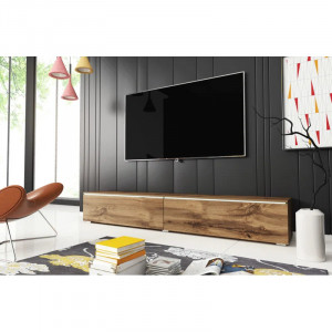 Comoda TV Aminata, PAL laminat, maro rustic, 30 x 32 x 180 cm