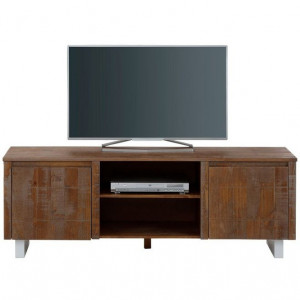 Comoda TV Industrial by Home Affaire, lemn masiv, 40 x 160 x 55 cm