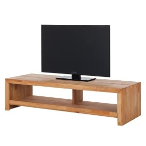 Comoda TV KireaWOOD, lemn masiv de fag, natur, 140 x 35 x 50 cm