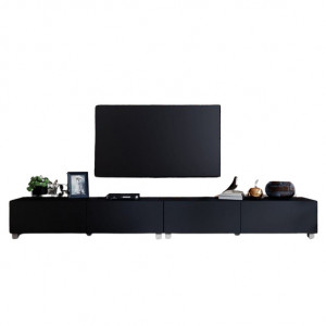 Comoda TV Venezia, lemn, negru, 35 x 30 x 280 cm