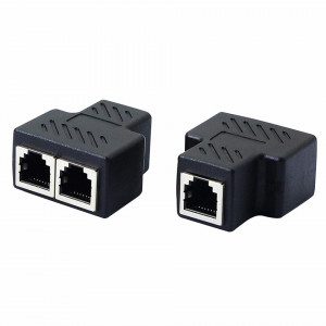 Conector Splitter RJ11SinLoon, plastic, negru, 39 x 33 x 20 x 18 mm