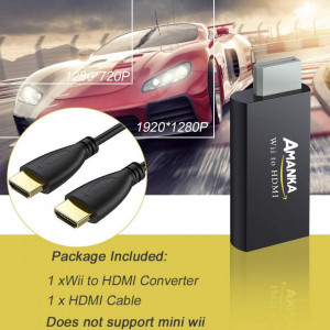Convertor video HDMI Wii la HDMI Amanka, negru, 1080p - Img 3