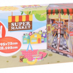 Cort de joaca pentru copii Pullach Hof, model magazin, textil, multicolor, 95 x 72 x 102 cm - Img 2