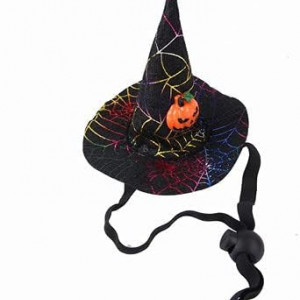 Costum de Halloween pentru caine, textil, negru/portocaliu, 2 piese