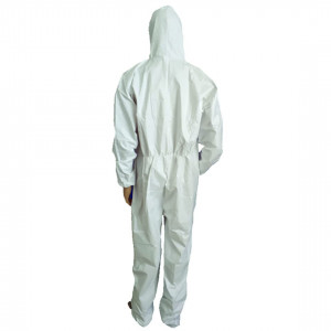 Costum de protectie de unica folosinta Gima, textil, alb, marimea M - Img 5