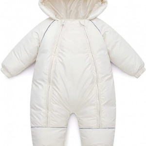 Costum de zapada pentru copii Lobmouse, nailon, alb, 9-12 luni - Img 1